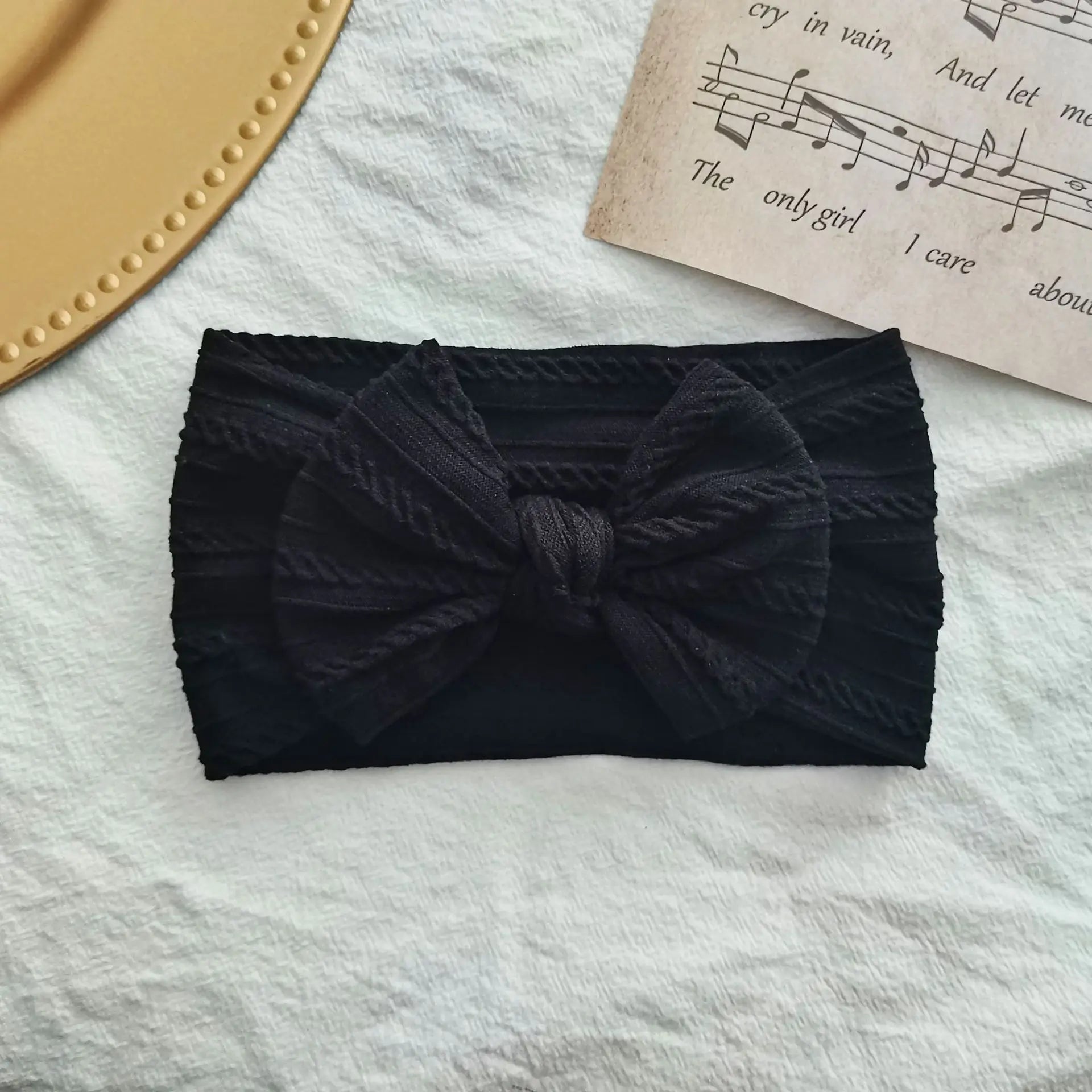 1/3Pcs Solid Color Baby Headband Bow Children Hair Band Elastic Nylon Newborn Soft Turban Headwrap Kid Hair Accessories — view 10 of product