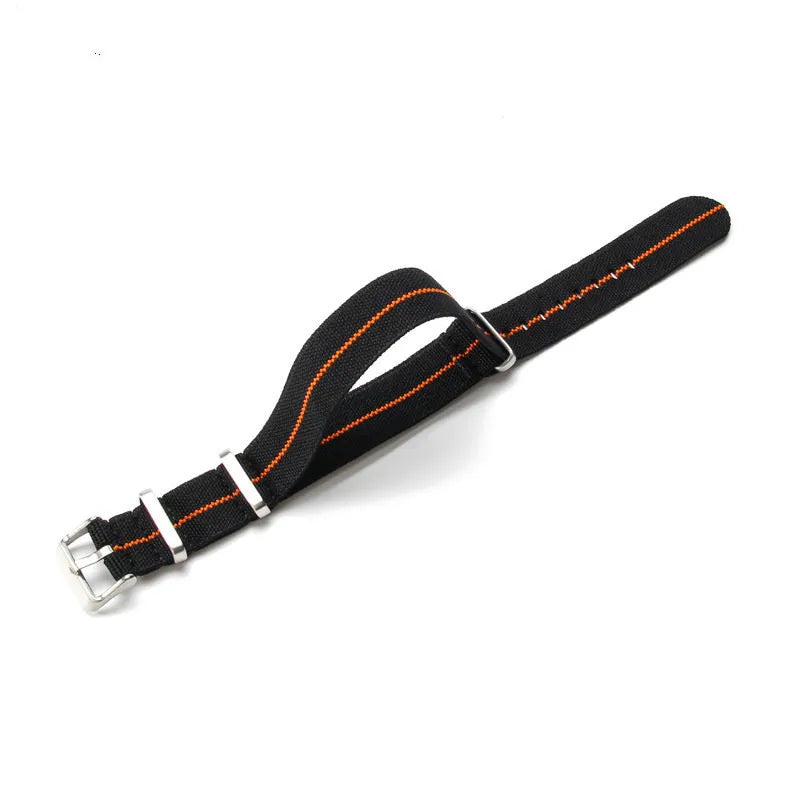 Elastic Woven NATO Watch Strap — 18mm 20mm 22mm Breathable Nylon Universal Wristband — view 12 of watch straps