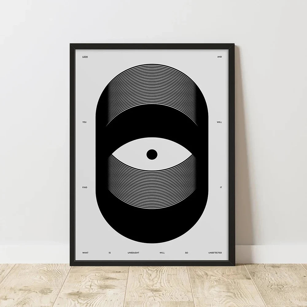 Classic Retro Abstract Art Canvas Poster &mdash; Frameless Print for Home &amp; Room Wall Decor — view 2 of wall art & prints