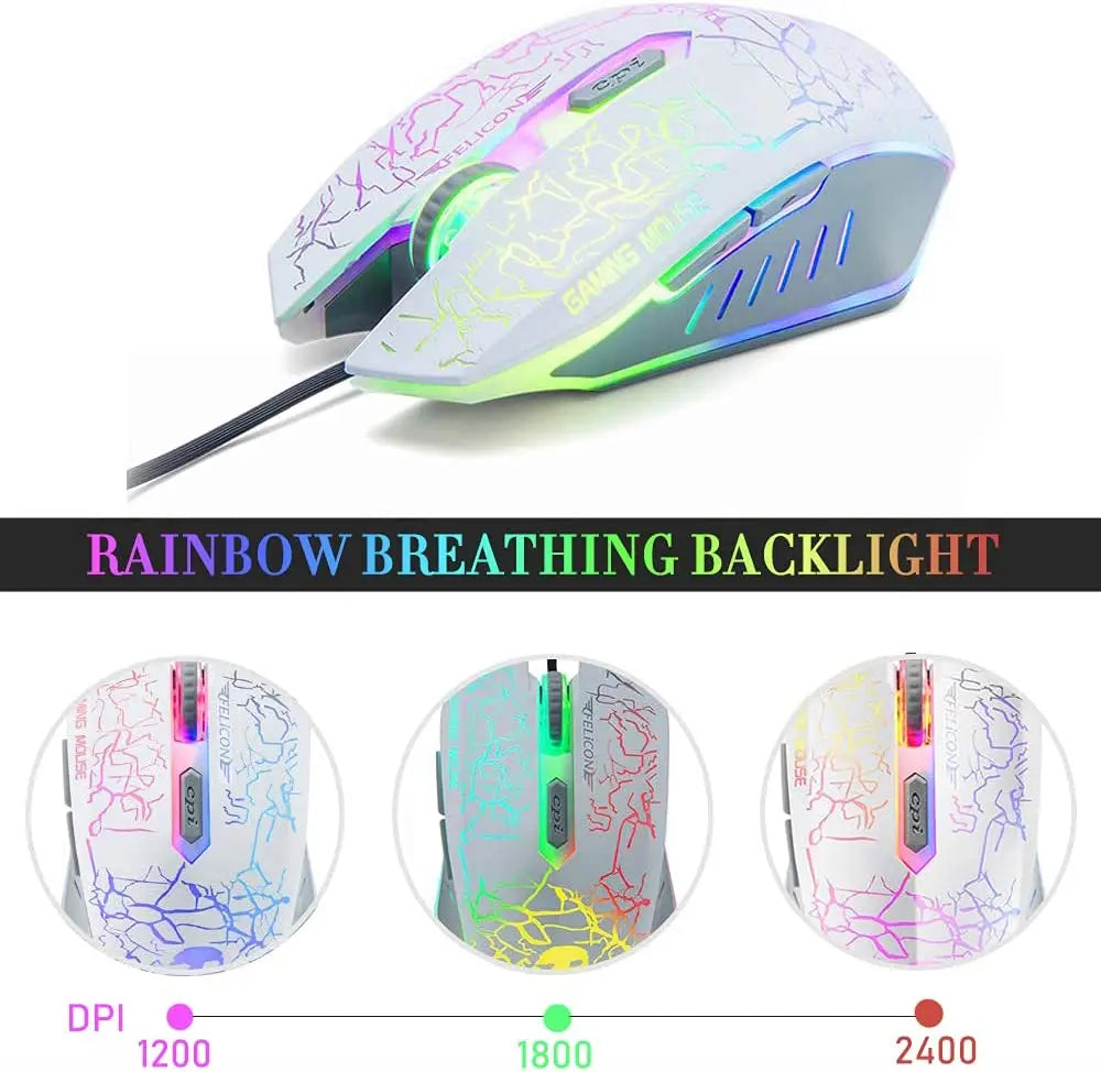 5-in-1 Wired RGB Backlit Gaming Keyboard & Mouse Combo — product photo 3