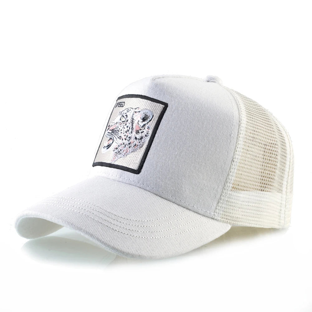Goat Patch Trucker Cap - Four-Seasons Adjustable Snapback Baseball Hat — view 19 of trucker caps