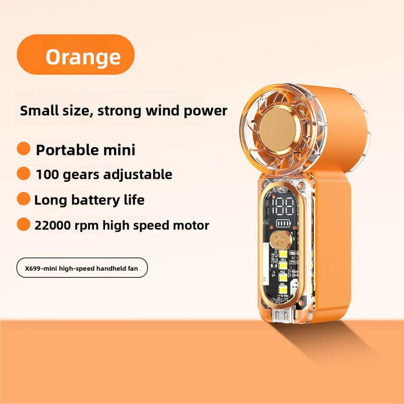 Portable USB Hand Fan — Rechargeable Mini Pocket Fan with Power Bank — view 6 of personal fans