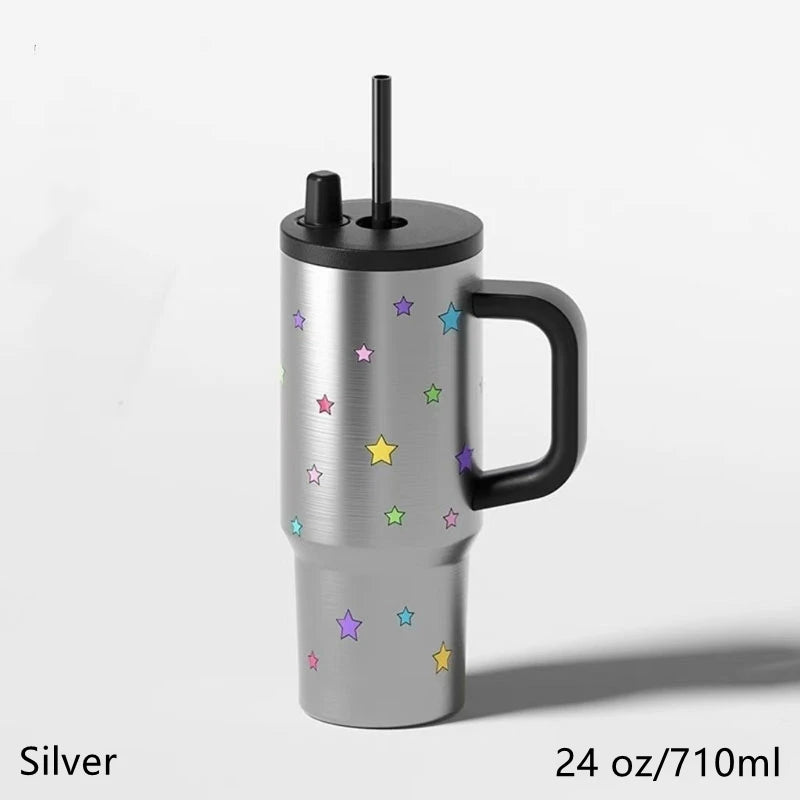 40oz Insulated Tumbler with Handle & Straw Lid