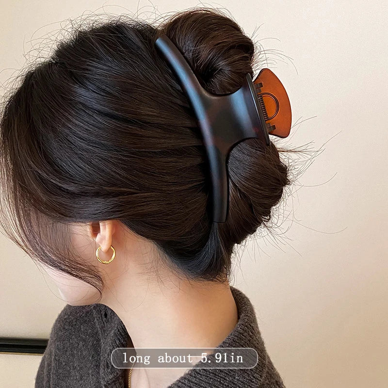 Large Hair Claw Clip — Elegant Solid Strong-Hold Jaw Clip for Women — view 12 of hair accessories