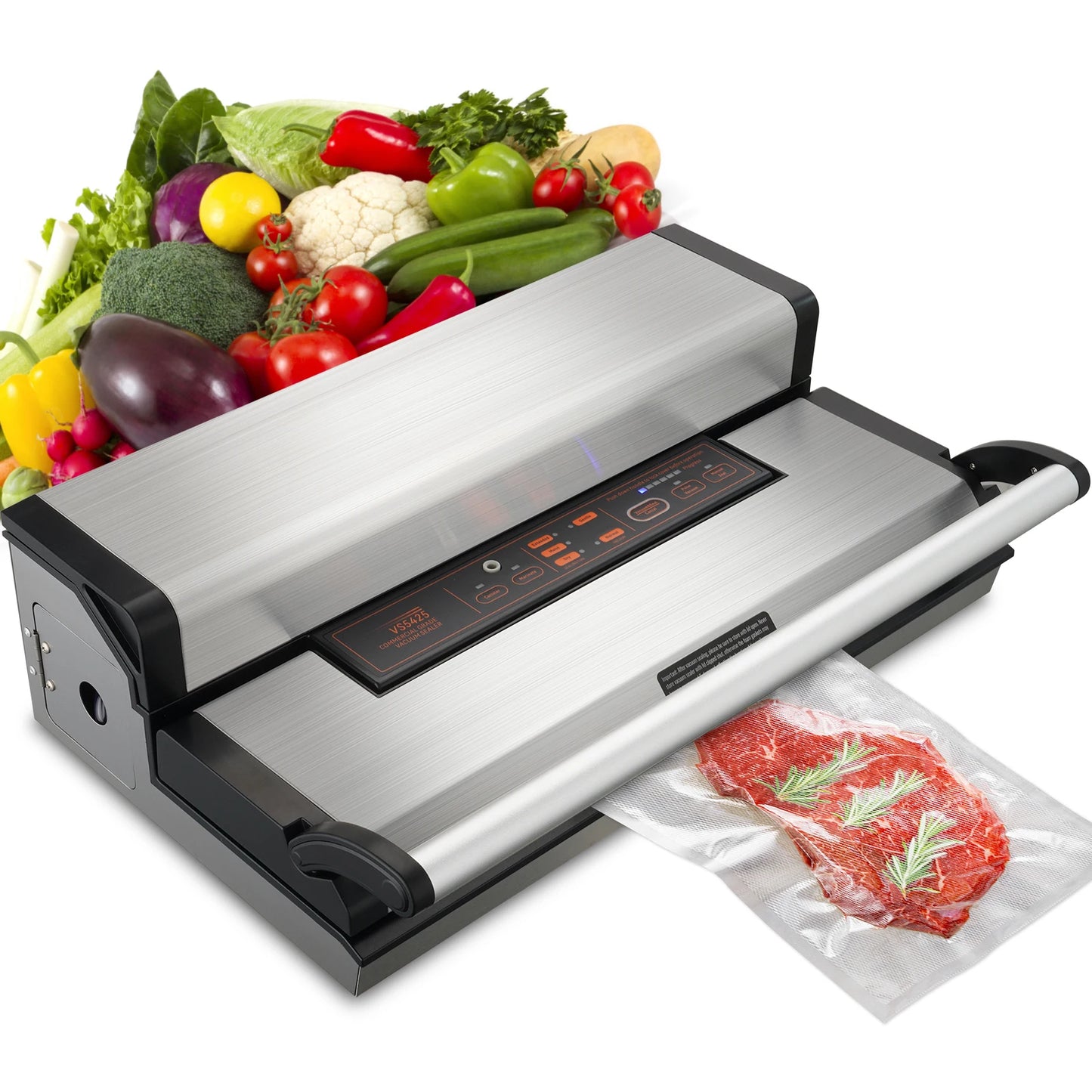 SucceBuy Commercial Vacuum Sealer Machine – Automatic Food Packaging with Bag Roll Storage & Cutter