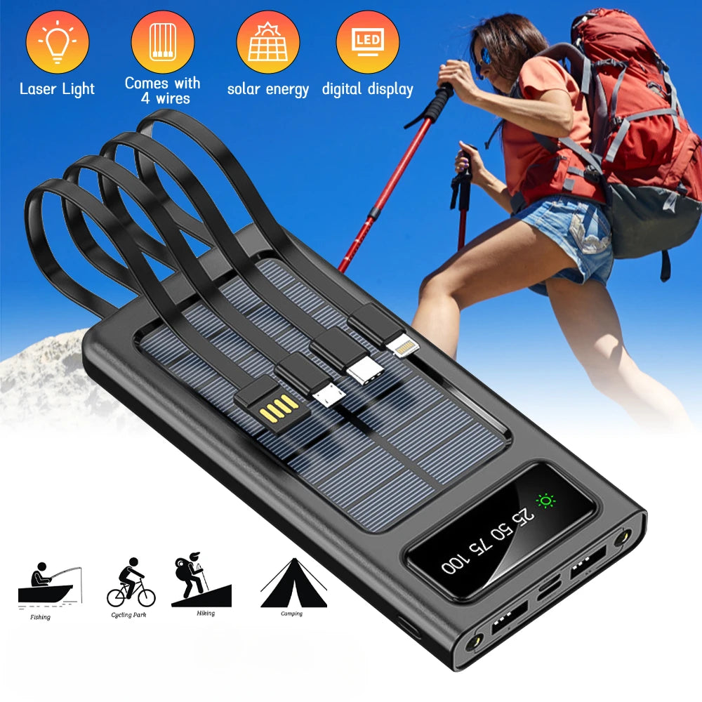 200,000mAh Solar Power Bank with 4 Built-In USB Cables — Apocalypse Charger — view 7 of power banks