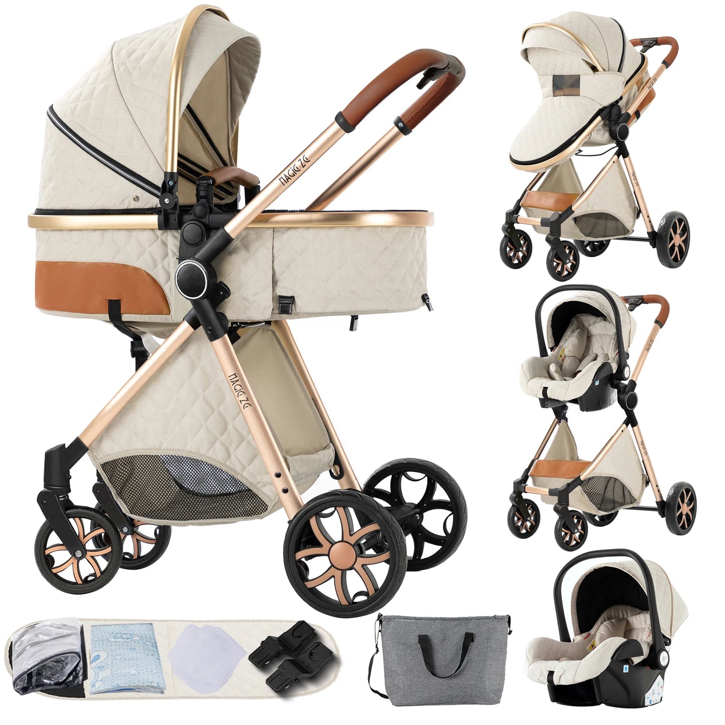 3-in-1 Baby Stroller Travel System - Bassinet, Car Seat &amp; Lightweight Stroller — view 18 of baby strollers