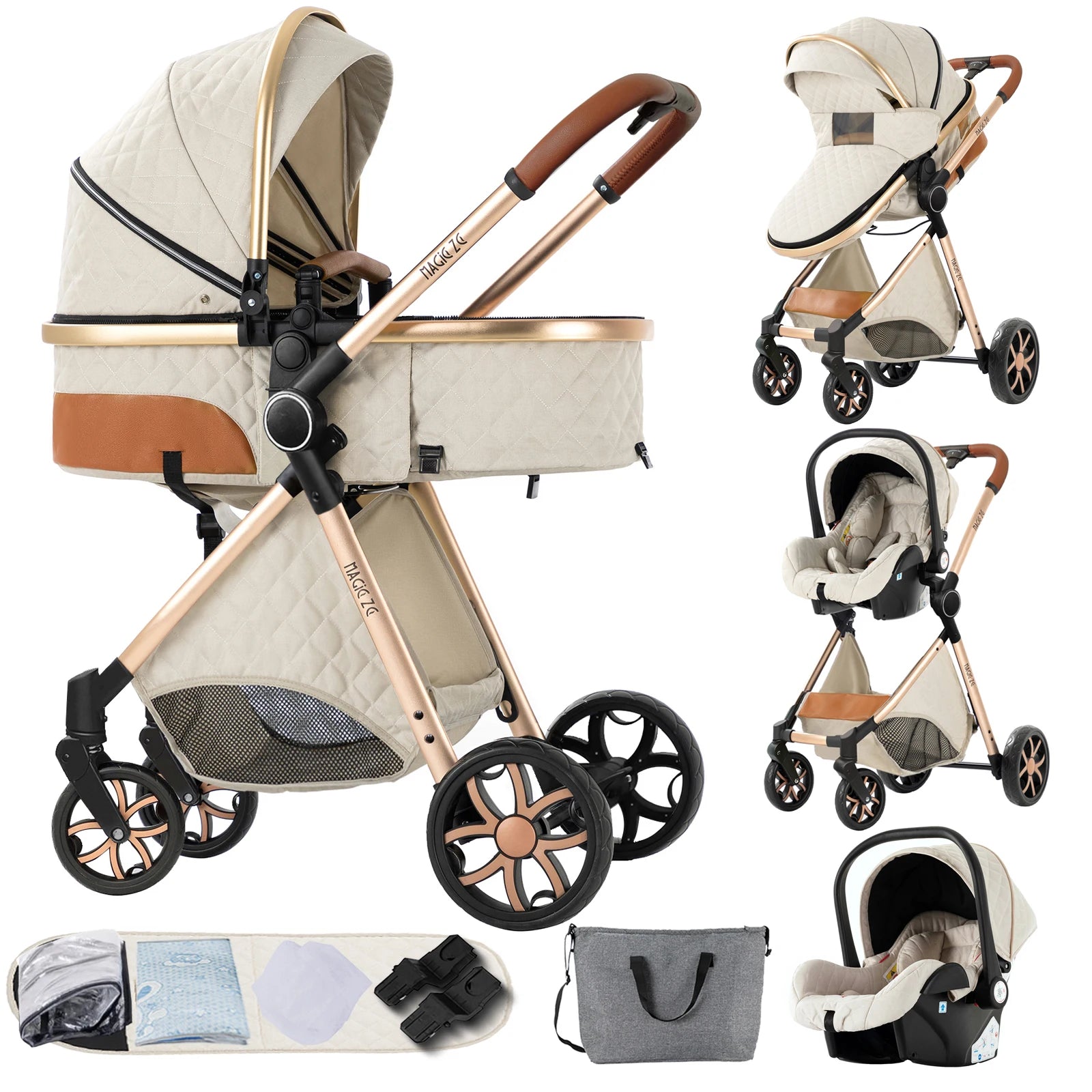 3-in-1 Baby Stroller Travel System - Bassinet, Car Seat &amp; Lightweight Stroller — view 18 of baby strollers