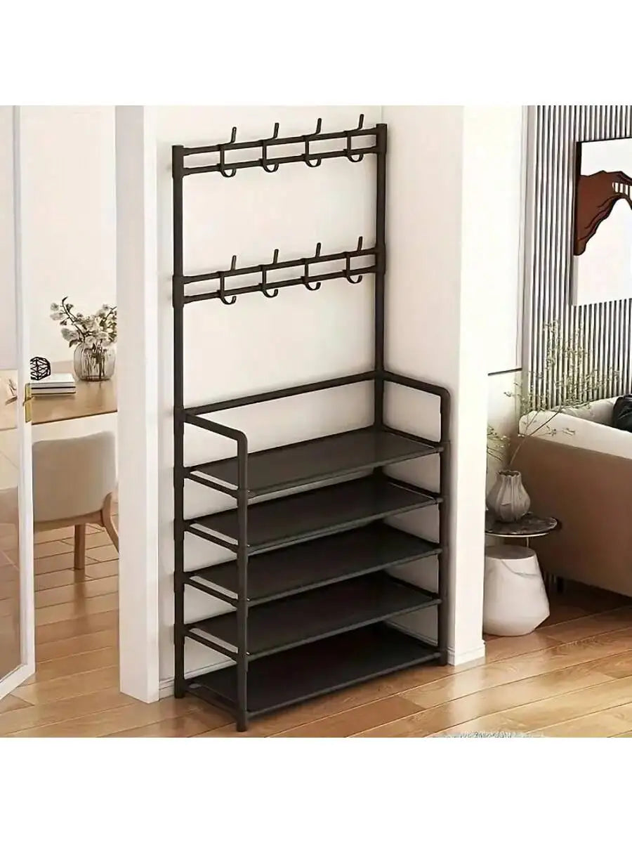 5-Tier Portable Shoe & Hat Storage Rack with Shelves – Reinforced Multi-Purpose Organizer — view 4 of shoes & footwear