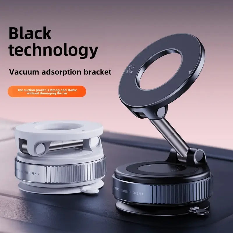 Foldable Magnetic Car Phone Mount – Vacuum Suction Cup 360° Rotating Multi-Angle Holder — view 1 of electronics & gadgets