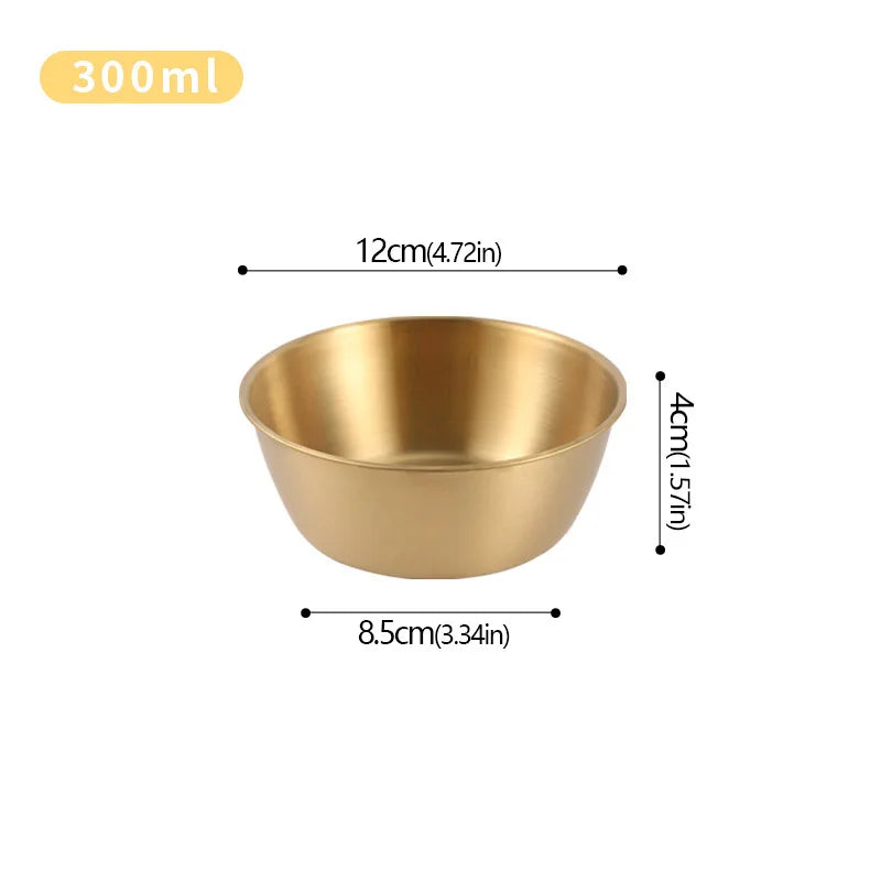 Korean Sauce Bowl with Handle — 304 Stainless Steel Rice, Wine & Seasoning Dish