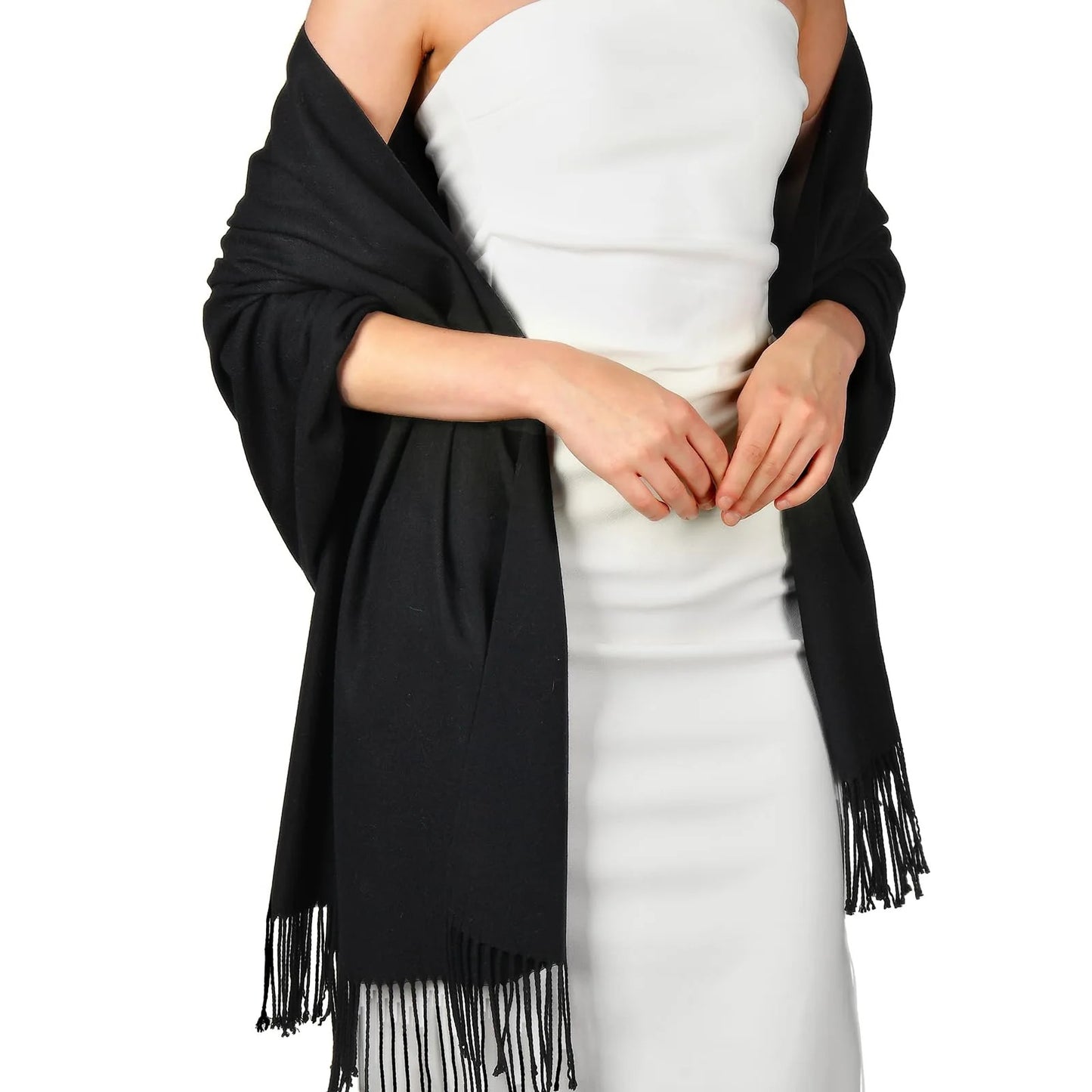 Pashmina Shawl Wrap Evening — Travel & Wedding Blanket Scarf, Drape-Anywhere Statement — view 13 of scarves & wraps