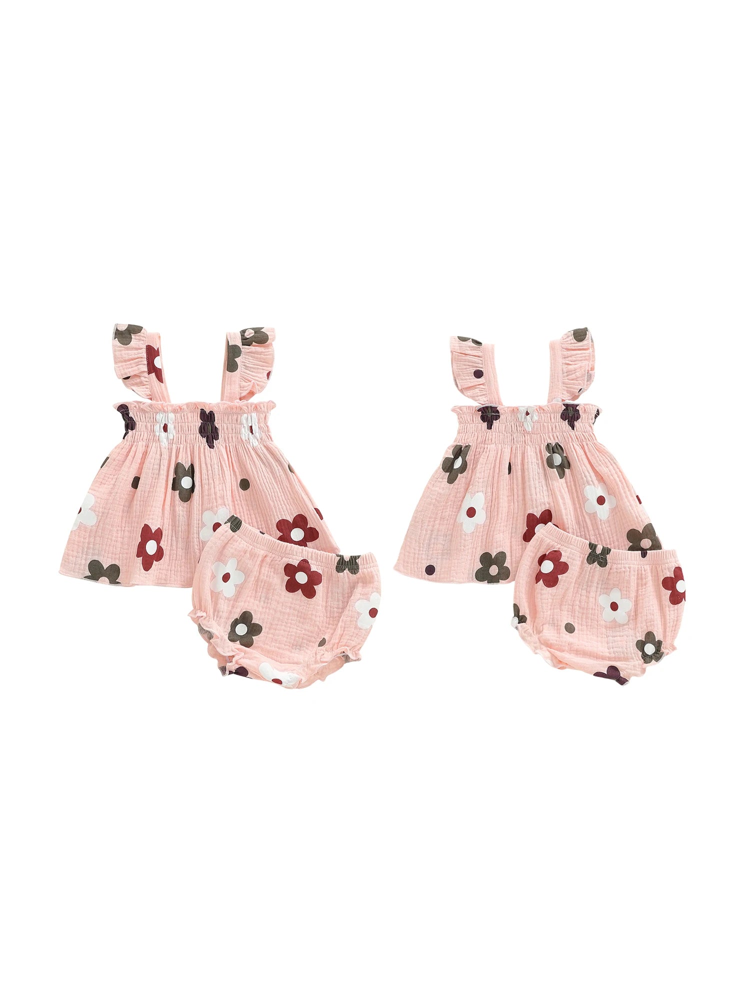 Toddler Girl Floral Ruffle Top & Shorts Set - Boutique-Style Summer Outfit — view 2 of toddler sets