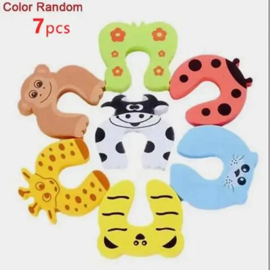 Anti-Pinch Door Finger Protector - Cartoon Foam Door Stopper for Kids — view 7 of baby safety