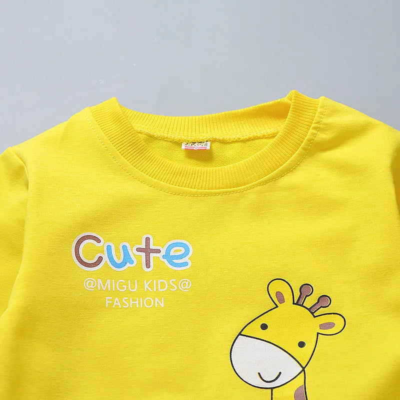 New Spring Autumn Baby Girl Clothes Children Casual T-Shirt Pants 2Pcs/Sets Toddler Costume Kids Boys