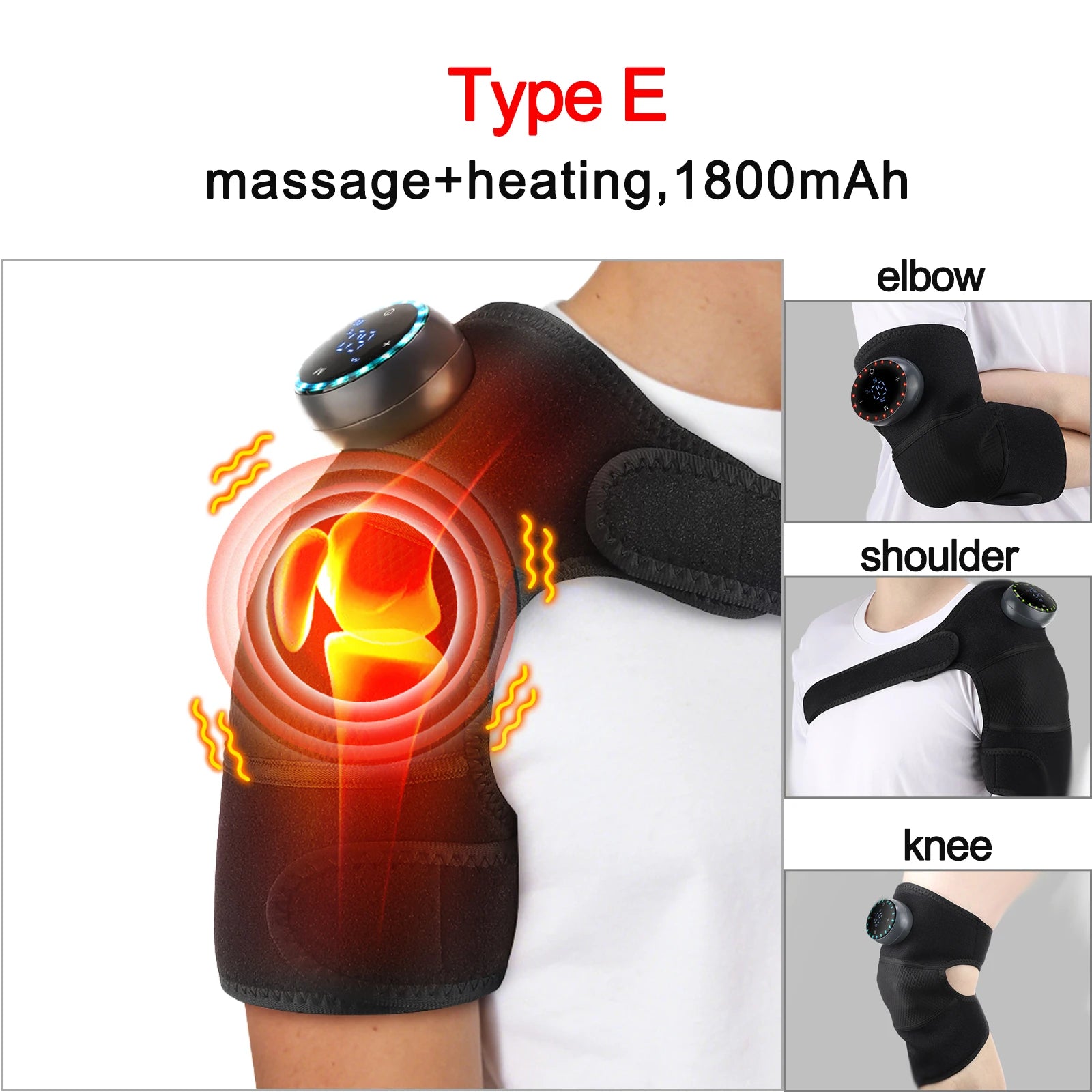 Electric Shoulder Heating Pad — 3-Speed Vibration Muscle Relax Brace — view 10 of recovery & massage