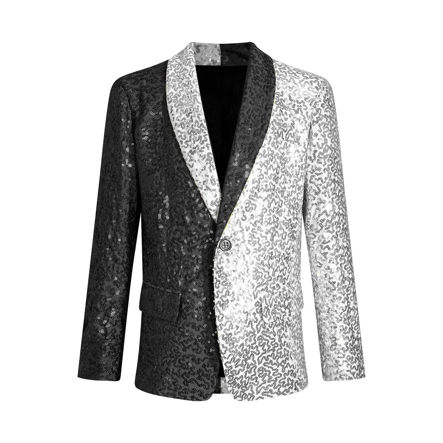 Shine Bright with the Kids' Boys Sequins Suit Blazer – Perfect for Special Occasions!