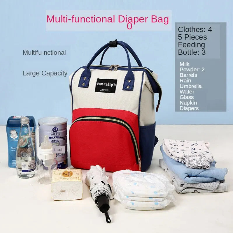 Waterproof Diaper Bag Backpack - Large-Capacity Parent Travel Bag — view 3 of diaper bags &amp; changing