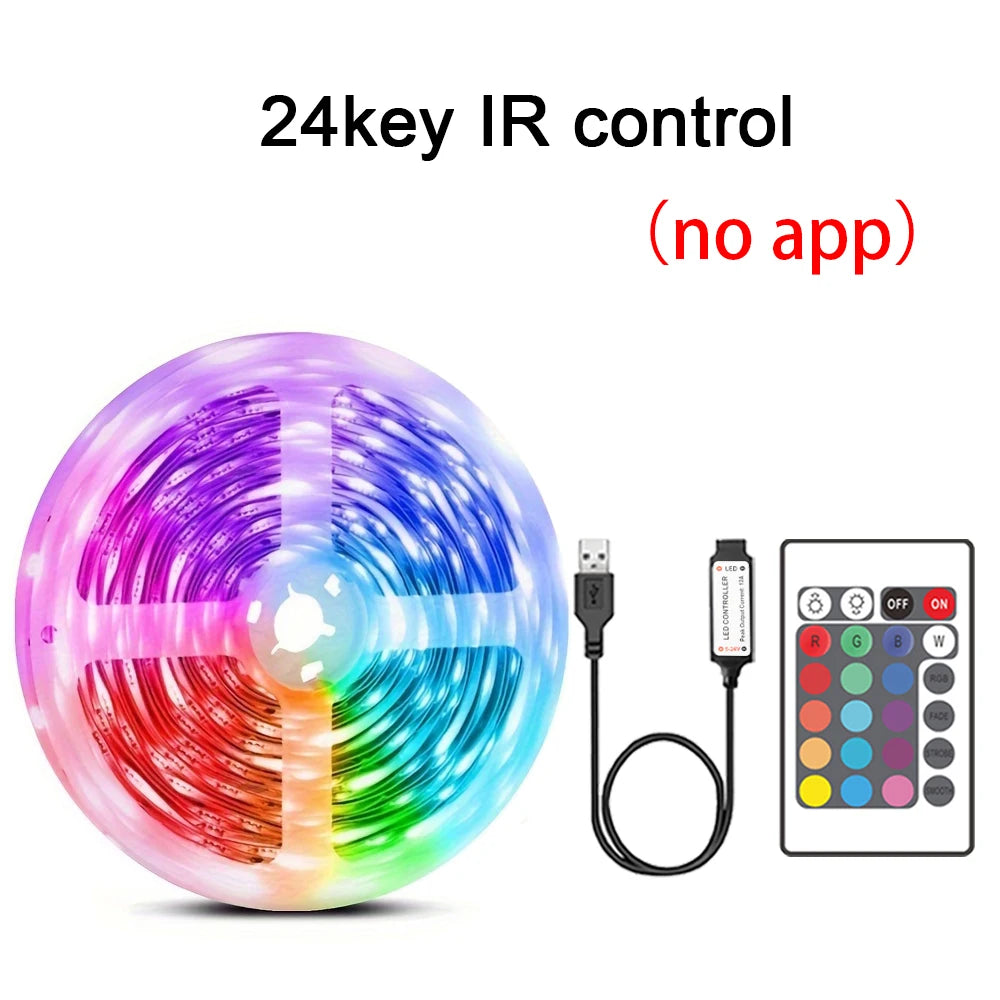 RGB LED Light Strip — USB Music-Sync Smart Ribbon with Bluetooth & Remote (5V) — view 7 of smart lighting