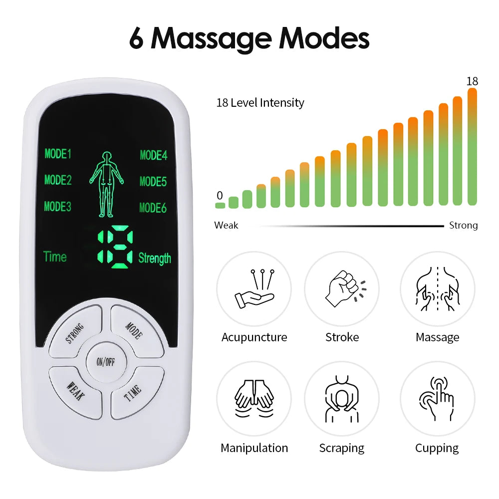 EMS Pulse Electric Muscle Stimulator — TENS Back, Neck & Body Massager — view 5 of recovery & massage