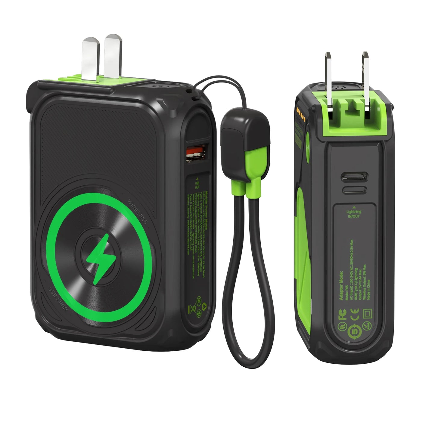PD 22.5W 10000mAh Magnetic Wireless Power Bank — Detachable USB-C Cable — view 8 of power banks