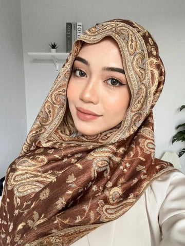 Hijab Scarf Long Pashmina — Lightweight Modest-Fashion Essential Cashmere Shawl Turban Head Wrap — view 1 of scarves & wraps
