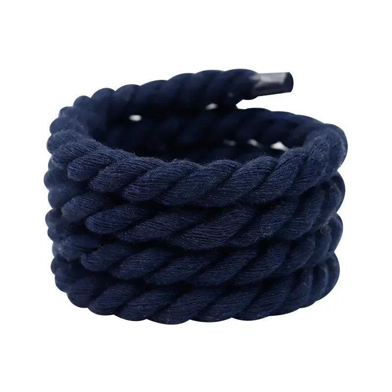 Round Cotton Shoelaces — Thick Colorful Sneaker Laces (1 Pair) — view 11 of shoe accessories