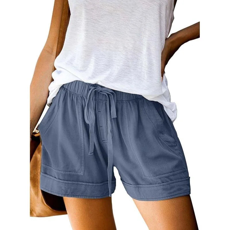 Plus-Size Women’s Sport Shorts — S-5XL Rope-Tie Summer Yoga Leggings Shorts — view 12 of shorts
