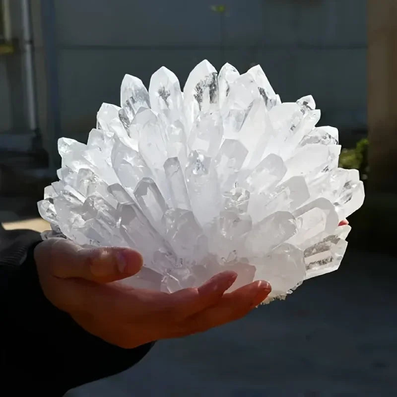 Crystal & Gemstone Clear Quartz Cluster — Spiritual Healing Crystal Decor Ornament — view 5 of crystal & gemstone