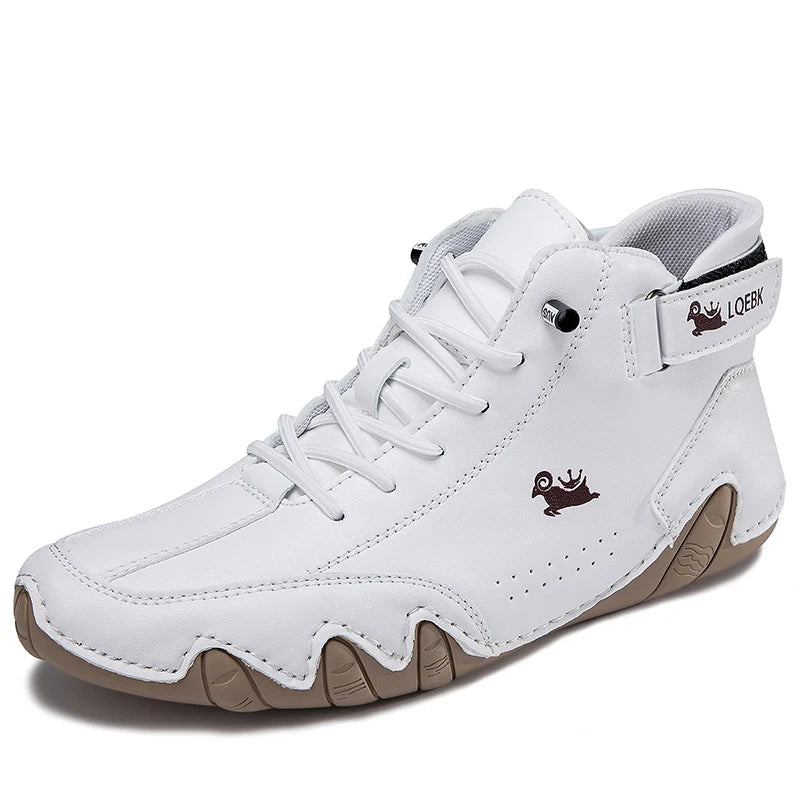 All-Season Men's Leather Loafer Sneakers — Outdoor Walking Casual Comfort Shoes — view 8 of flats & loafers