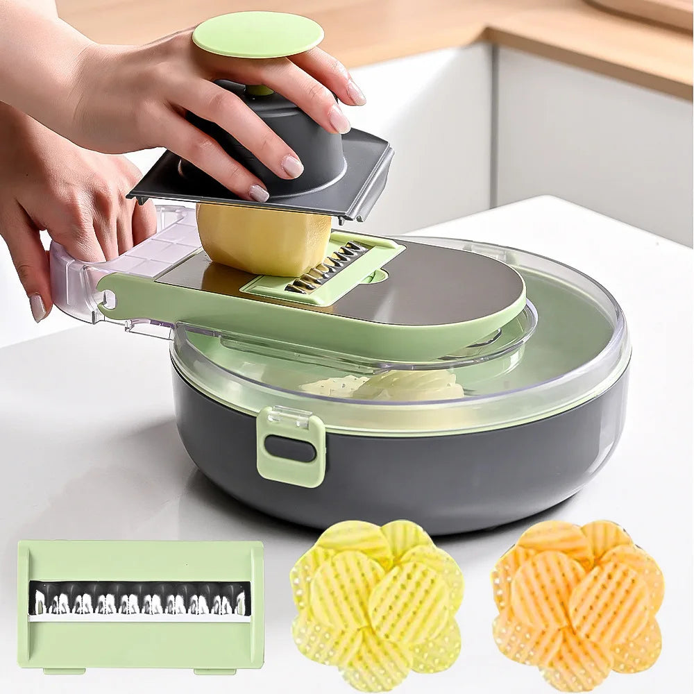Manual Vegetable Shredder – Small Kitchen Tool for Onions, Potatoes & Fruits — view 2 of home & kitchen