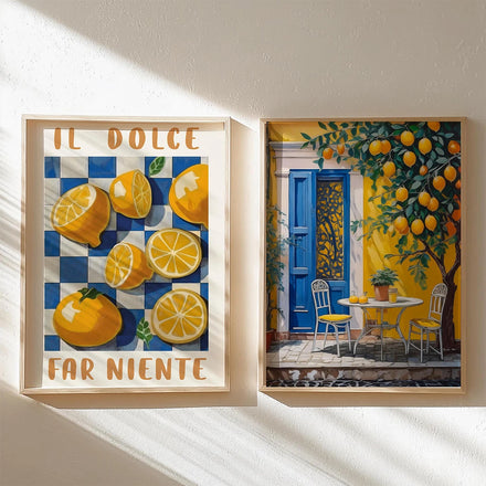 Italian Lemon Tree Canvas Poster &mdash; Cottagecore Landscape Spring Wall Art for Home Decor — view 1 of wall art & prints