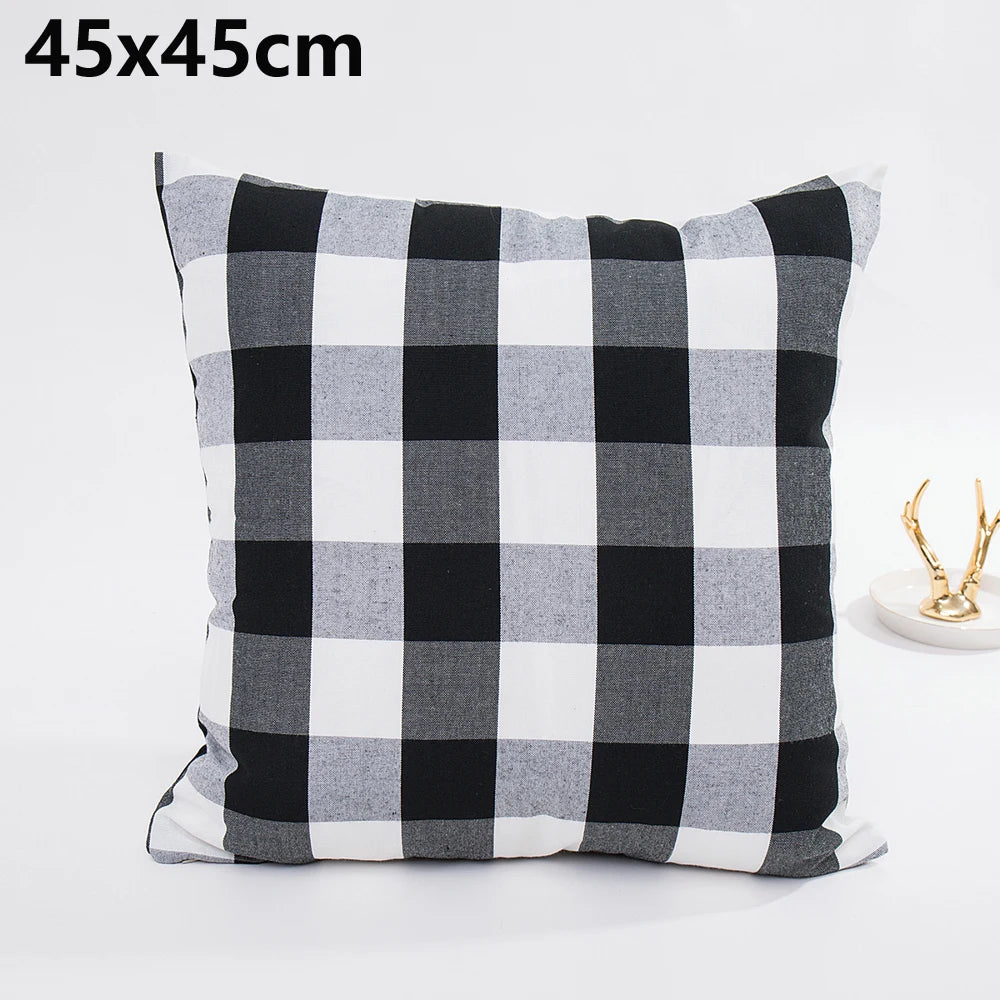 Plaid Sofa Cushion Cover &mdash; 30&times;50 &amp; 45&times;45 cm Multi-Color Stripe Pillowcase — view 12 of cushion covers & pillow cases