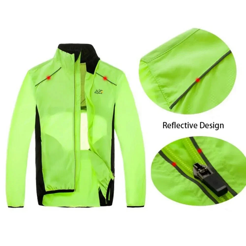 Reflective Men&rsquo;s Running &amp; Cycling Windbreaker &mdash; Waterproof MTB Bike Jacket — view 2 of sports & fitness