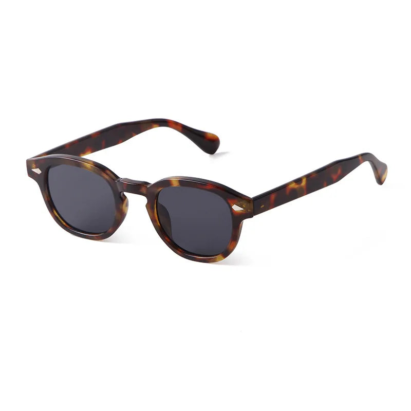 Vintage Round Shell Sunglasses for Women, Retro Rivet, UV400 — view 10 of sunglasses