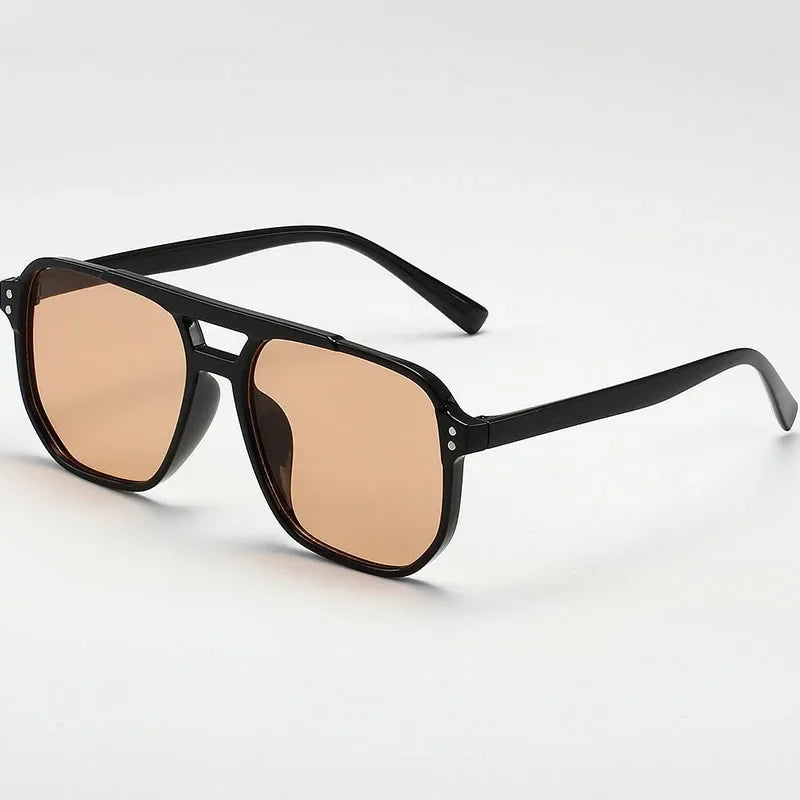 Oversized Square Sunglasses, Unisex Retro Shades, UV400 — view 3 of sunglasses