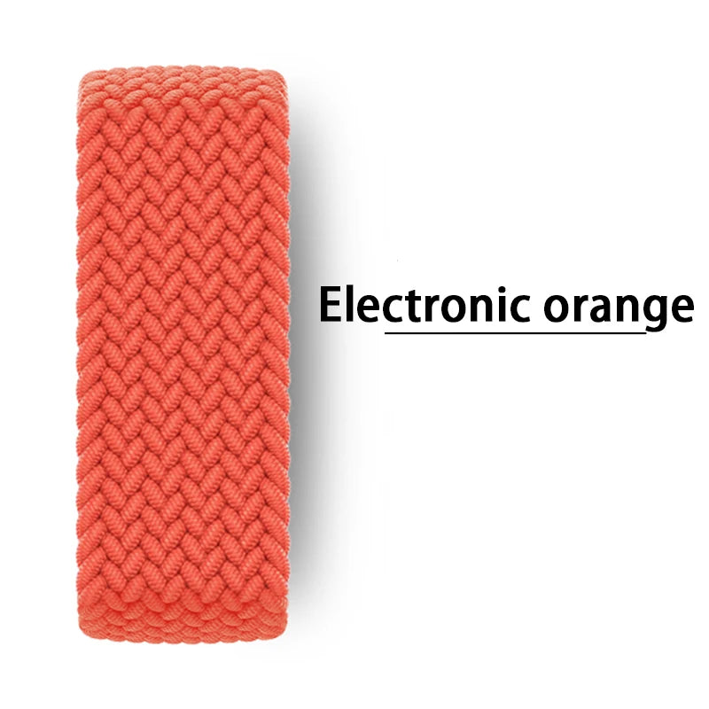 Braided Solo Loop Band for Apple Watch — Stretch Nylon Strap 38/40/41/42/44/45/46/49mm