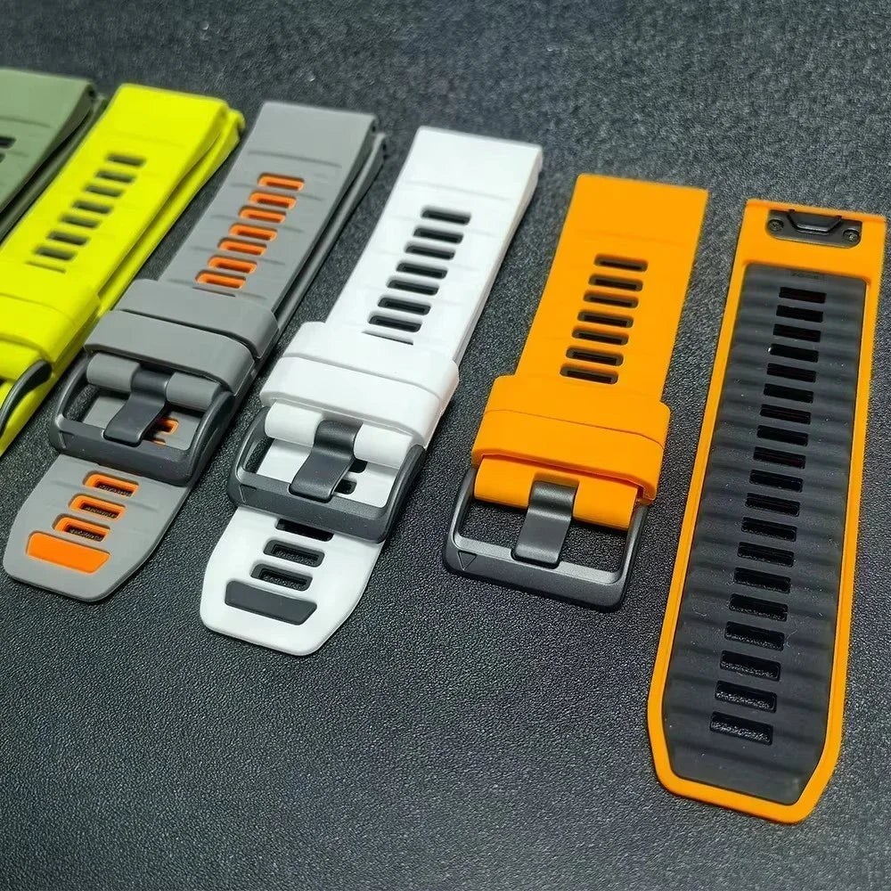QuickFit Watch Band for Garmin Fenix 8/7/6/5/Epix Pro — 22/26mm Silicone Sport Strap — view 2 of watch straps