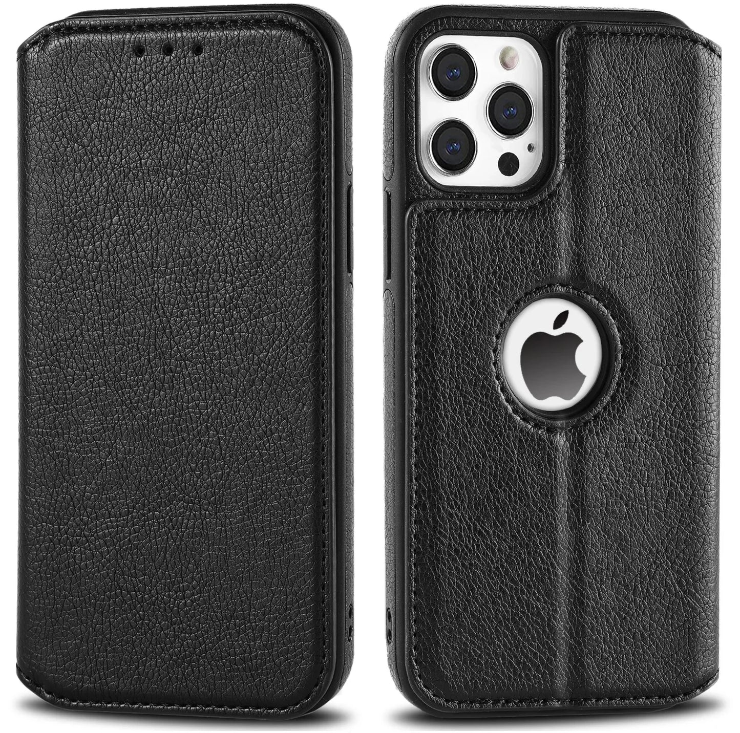 RFID-Blocking Leather Wallet Case for iPhone 11–16 Pro Max Slim Flip — view 7 of phone cases