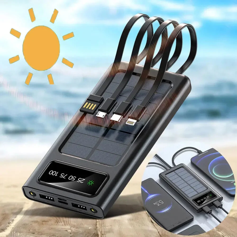 200,000mAh Solar Power Bank with 4 Built-In USB Cables — Apocalypse Charger — view 3 of power banks