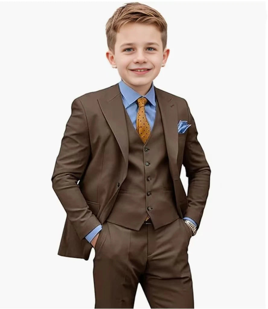 Boys' Suit Sets Wedding Dresses Boys Clothing Kids 2024 Elegant Child Costume Tuxedo Formal Blazer 3 Piece  2-16 Years Old