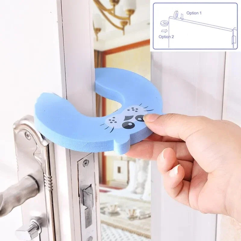 Anti-Pinch Door Finger Protector - Cartoon Foam Door Stopper for Kids — view 4 of baby safety