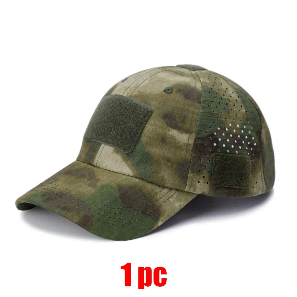 Camouflage Baseball Cap Outdoor — Tactical Sun Protection Hunting Hiking Fishing Men's Hat — view 15 of hats & caps