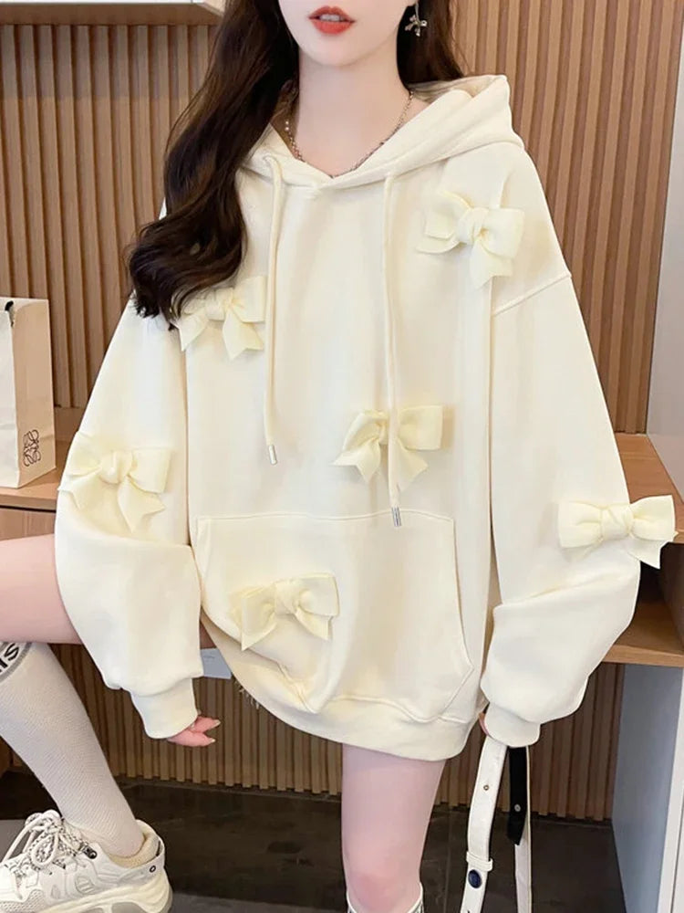 Zoki 3D Bow SweeZoki 3D Bow Sweet-Hoodie Women