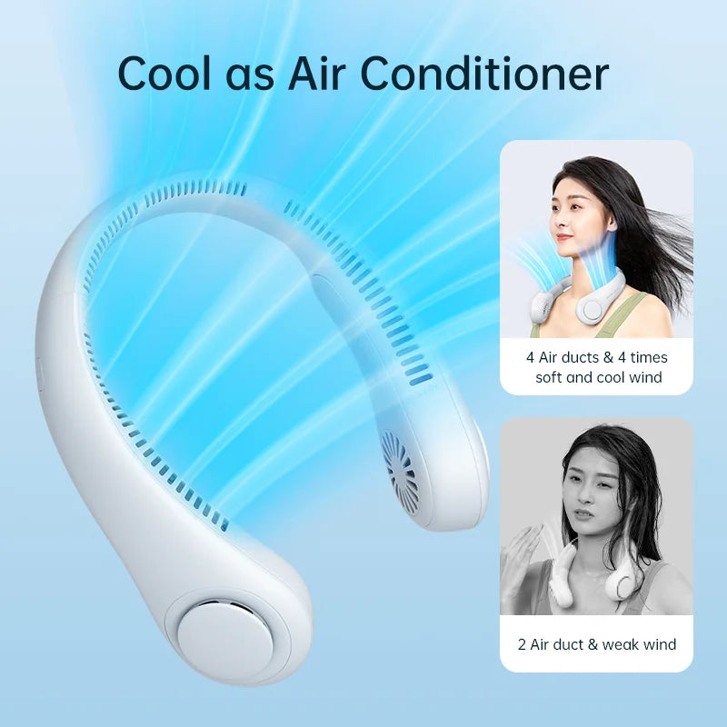 Portable Bladeless Neck Fan — 4000mAh Rechargeable Hands-Free Personal Cooling Fan — view 3 of personal fans