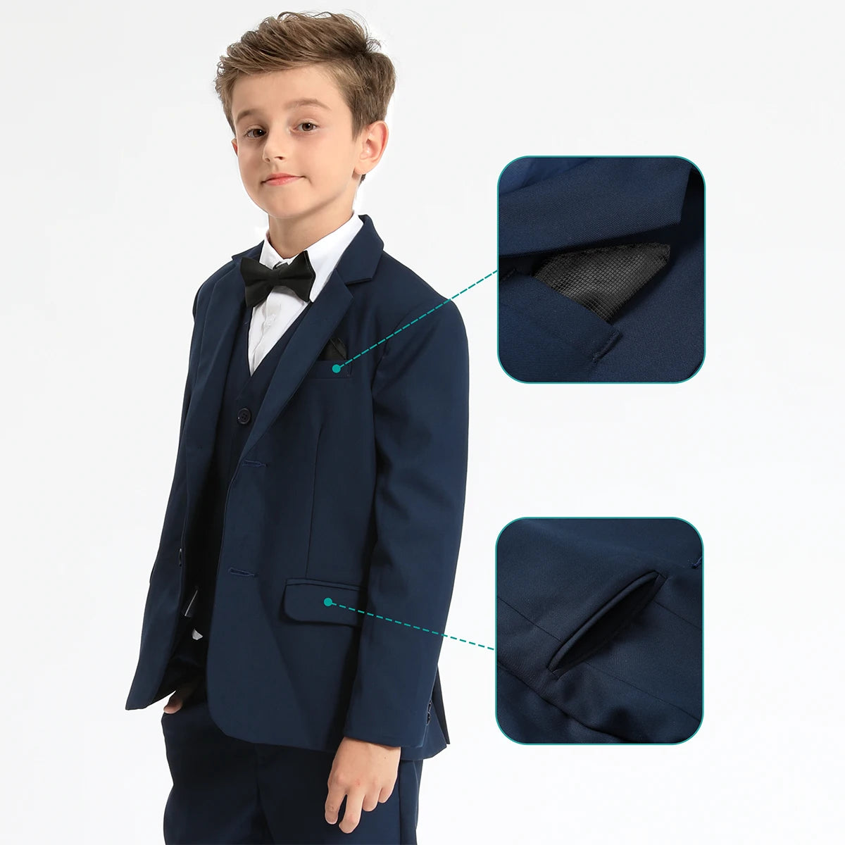 Boys Suit for Kids Wedding Easter Birthday Formal Outfit Set Children Gentleman Blazer Teenager School Performance Piano Tuxedo