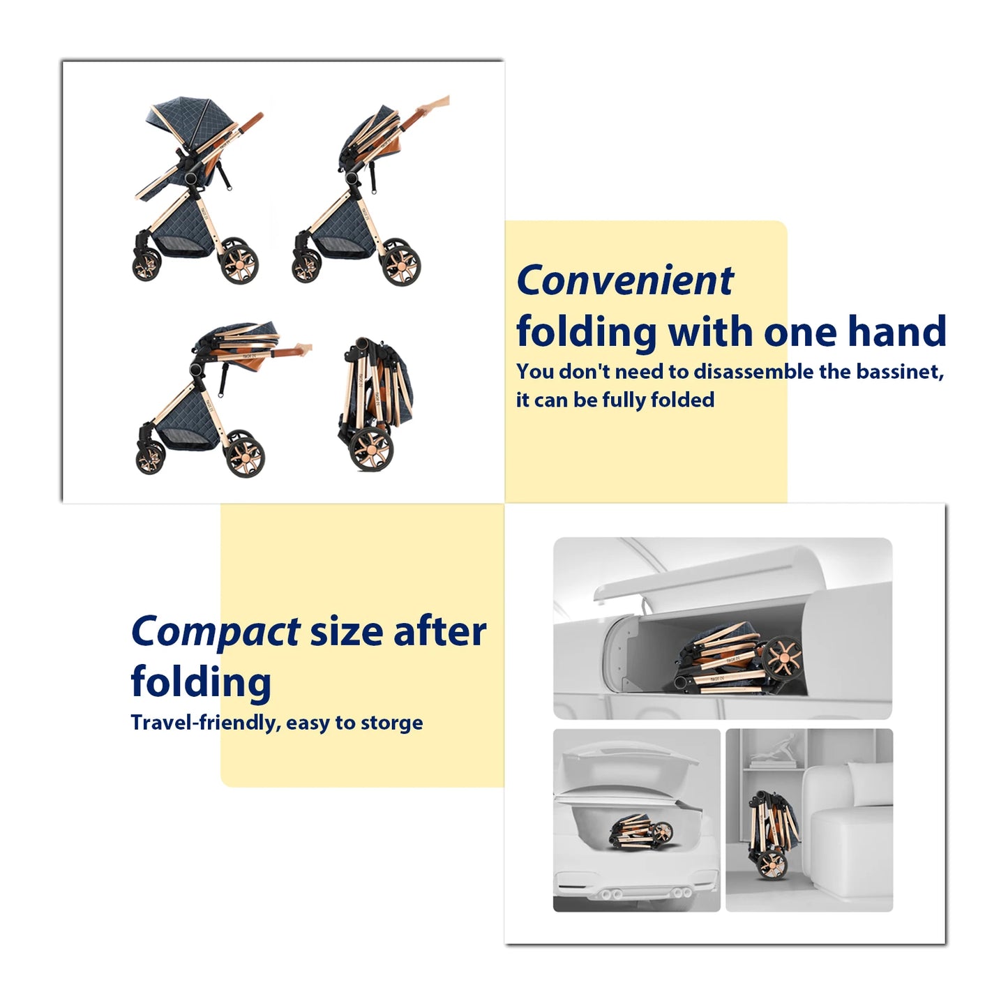3-in-1 Baby Stroller Travel System - Bassinet, Car Seat &amp; Lightweight Stroller — view 5 of baby strollers