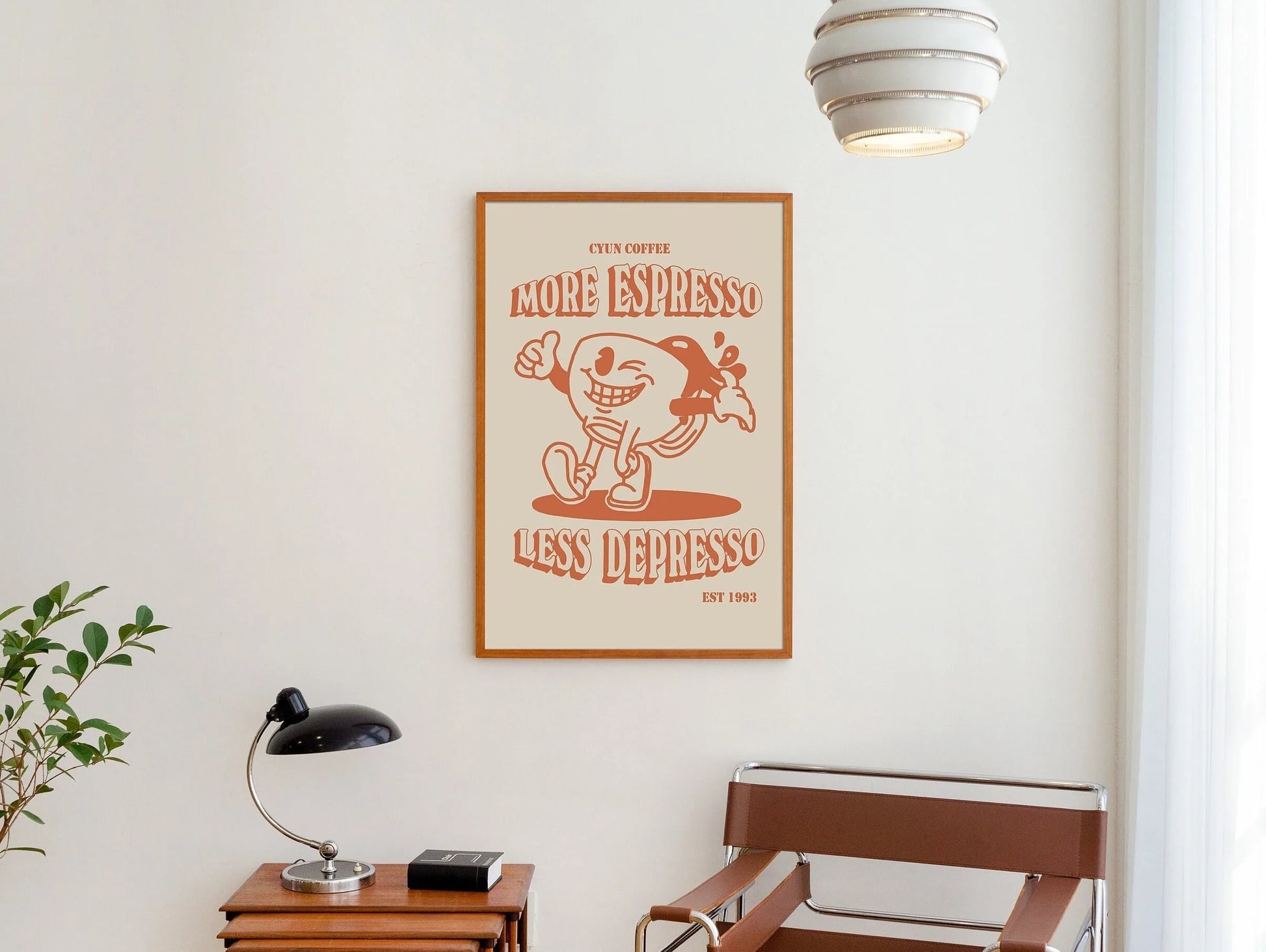 Spaghetti &amp; Espresso Cat Canvas Poster &mdash; Retro Kitchen Wall Art for Caf&eacute; &amp; Home — view 8 of wall art & prints