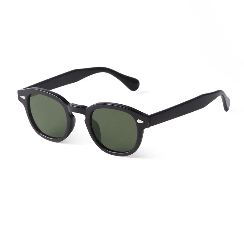 Vintage Round Shell Sunglasses for Women, Retro Rivet, UV400