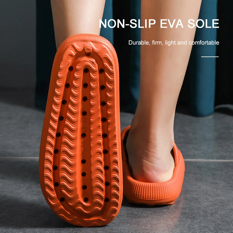Summer Sandals Cloud Bathroom Home Slides — EVA Soft-Sole Non-Slip Slippers — view 5 of summer sandals